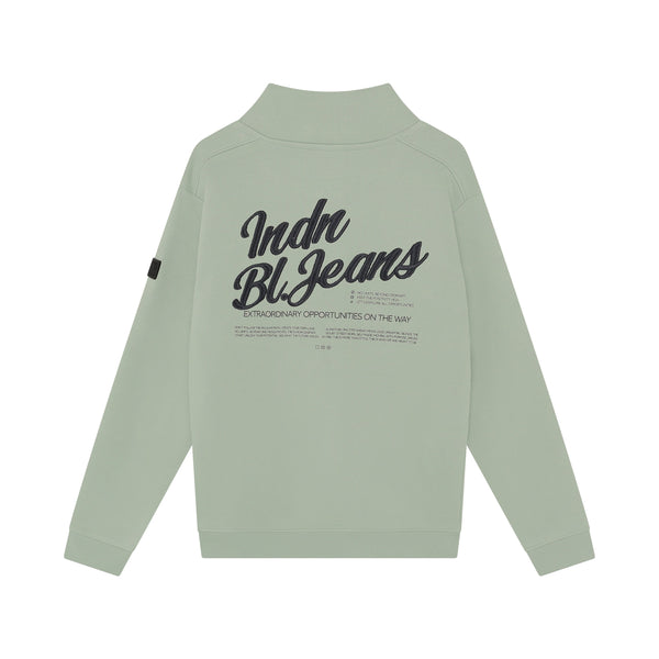 Indian Blue Jeans Zip Sweater INDN Brushed