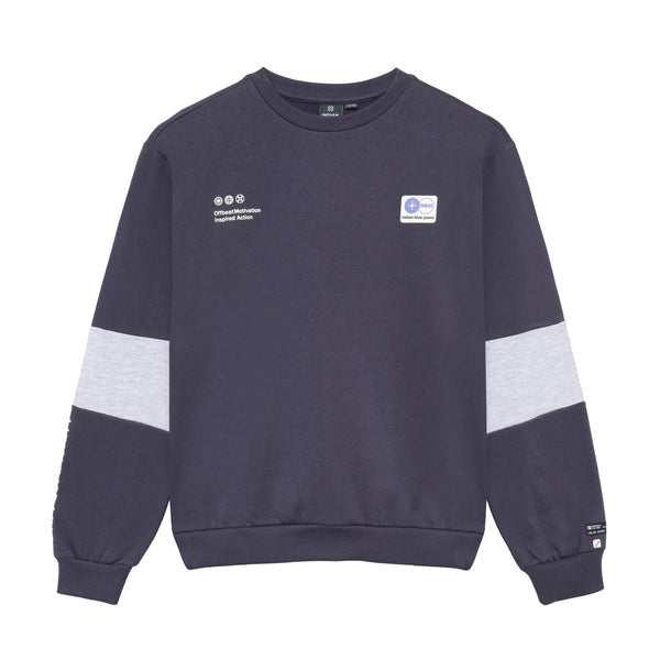 Jongens Loose Fit Sweat Chest Brushed van Indian Blue Jeans in de kleur Dusty Dark Purple in maat 176.