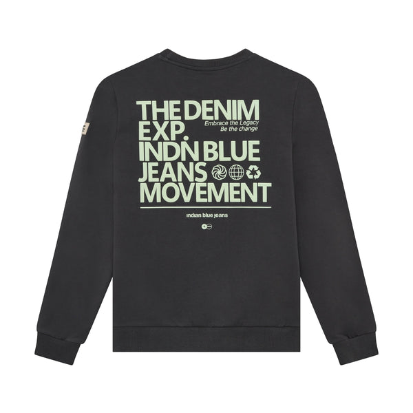 Indian Blue Jeans Sweater Chest and Backprint
