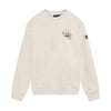 Jongens Loose Fit Sweat Indian Brushed van Indian Blue Jeans in de kleur Sand Melange in maat 176.