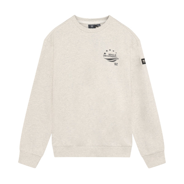 Jongens Loose Fit Sweat Indian Brushed van Indian Blue Jeans in de kleur Sand Melange in maat 176.
