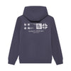 Jongens Hoodie Backprint Brushed van Indian Blue Jeans in de kleur Dusty Dark Purple in maat 176.