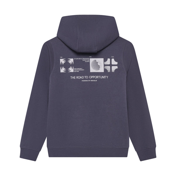 Indian Blue Jeans Hoodie Backprint Brushed