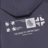 Jongens Hoodie Backprint Brushed van Indian Blue Jeans in de kleur Dusty Dark Purple in maat 176.