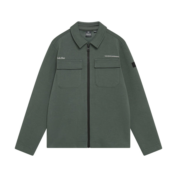 Jongens Shirt Jacket Zip Indian van Indian Blue Jeans in de kleur Dust Army in maat 176.