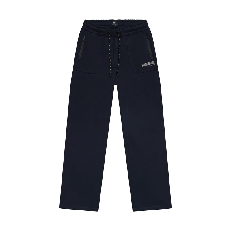 Jongens Jogpant Zip Wide van Indian Blue Jeans in de kleur Deep Navy in maat 176.
