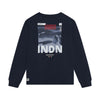 Jongens T-Shirt LS Backprint Indian van Indian Blue Jeans in de kleur Deep Navy in maat 176.