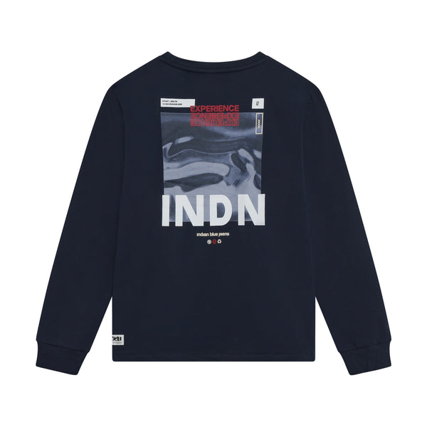 Indian Blue Jeans T-Shirt LS Backprint Indian