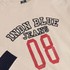 Jongens Loose Fit Sweat College INDN van Indian Blue Jeans in de kleur Pale Sand  in maat 176.