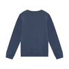 Jongens Sweater Indian Blue Brushed van Indian Blue Jeans in de kleur Washed Mid Blue in maat 176.
