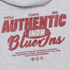 Jongens Hoodie Chest and Backprint van Indian Blue Jeans in de kleur Fresh Grey Melange in maat 176.