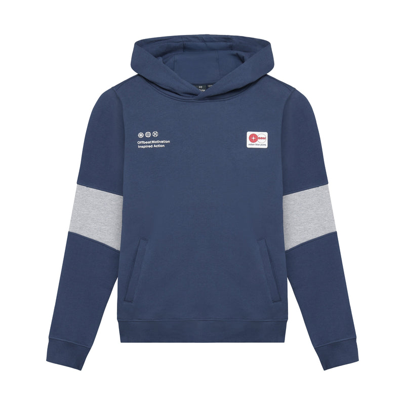Jongens Hoodie INDN Backprint Brushed van Indian Blue Jeans in de kleur Washed Mid Blue in maat 176.
