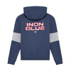 Jongens Hoodie INDN Backprint Brushed van Indian Blue Jeans in de kleur Washed Mid Blue in maat 176.