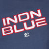 Jongens Hoodie INDN Backprint Brushed van Indian Blue Jeans in de kleur Washed Mid Blue in maat 176.