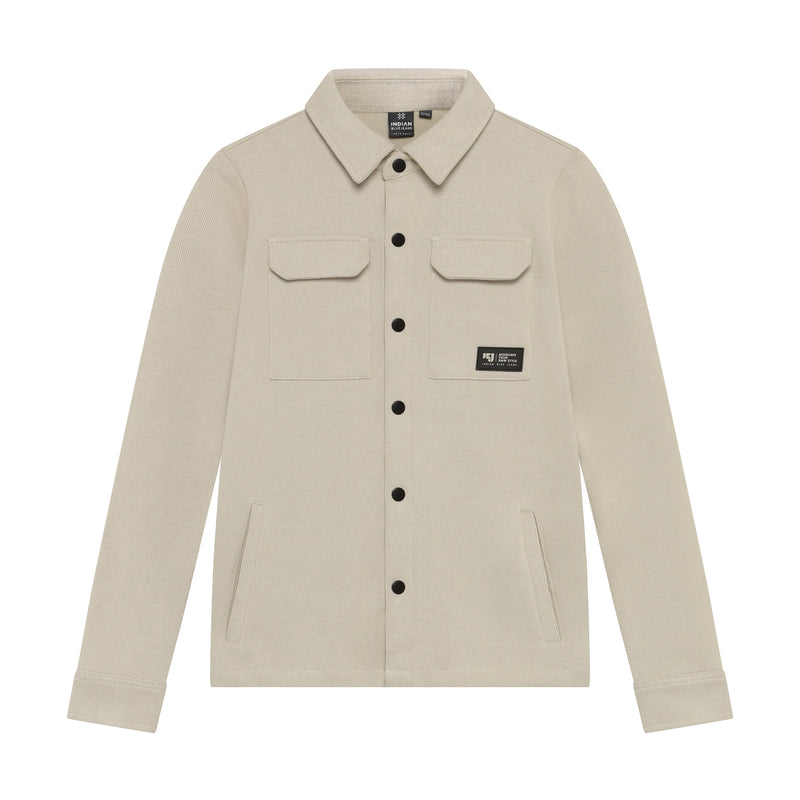 Jongens Shirt Jacket Rib van Indian Blue Jeans in de kleur Pale Sand  in maat 176.