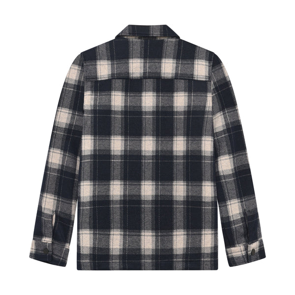 Indian Blue Jeans Shirt Jacket Zip Check