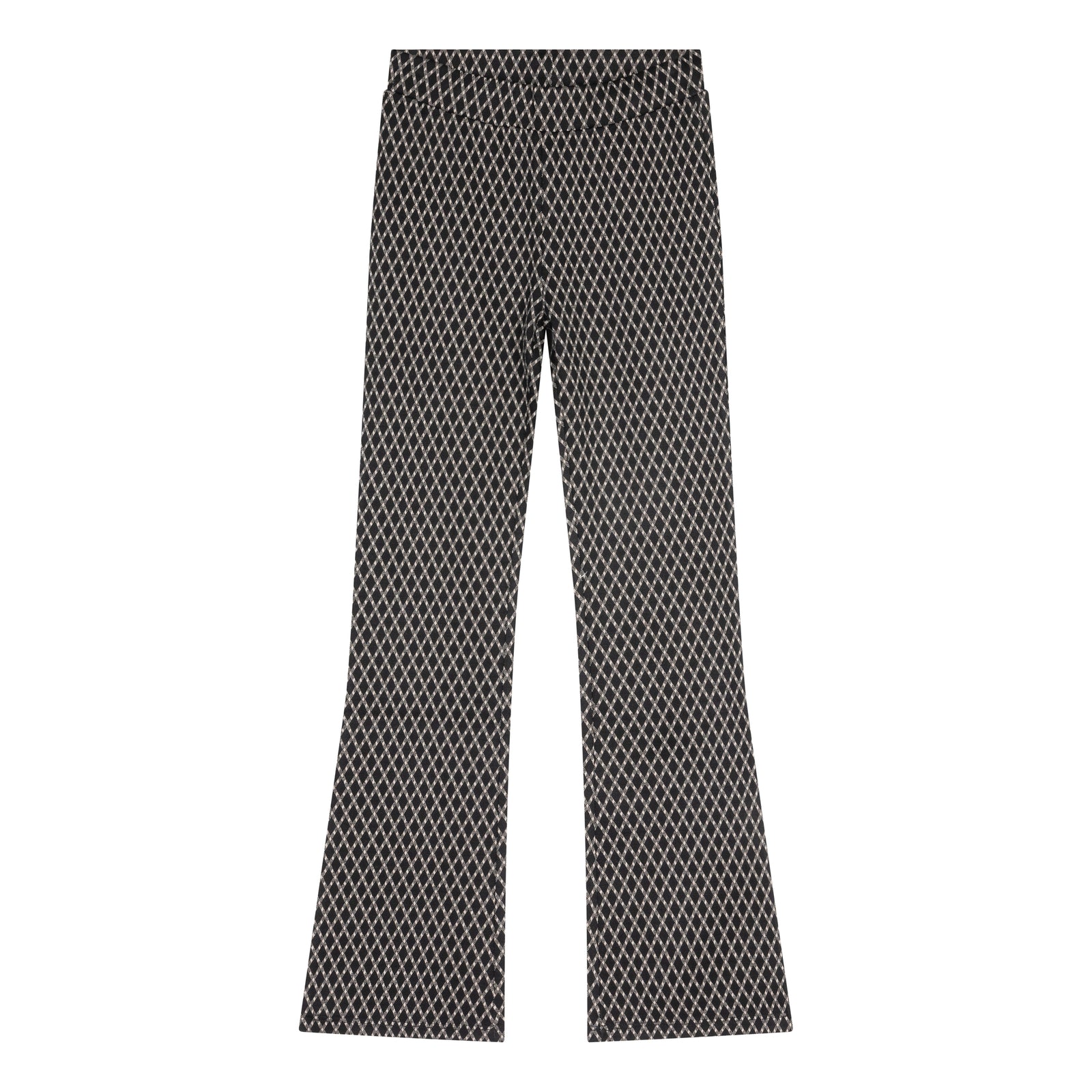 Indian Blue Jeans Flared Pants Diagonal Check