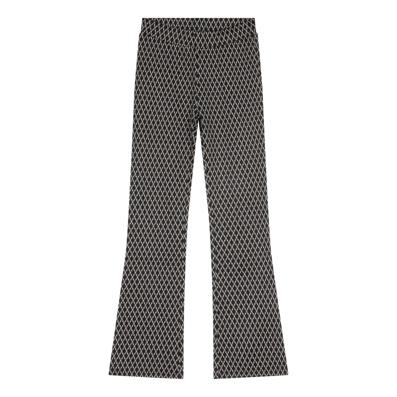 Indian Blue Jeans Flared Pants Diagonal Check