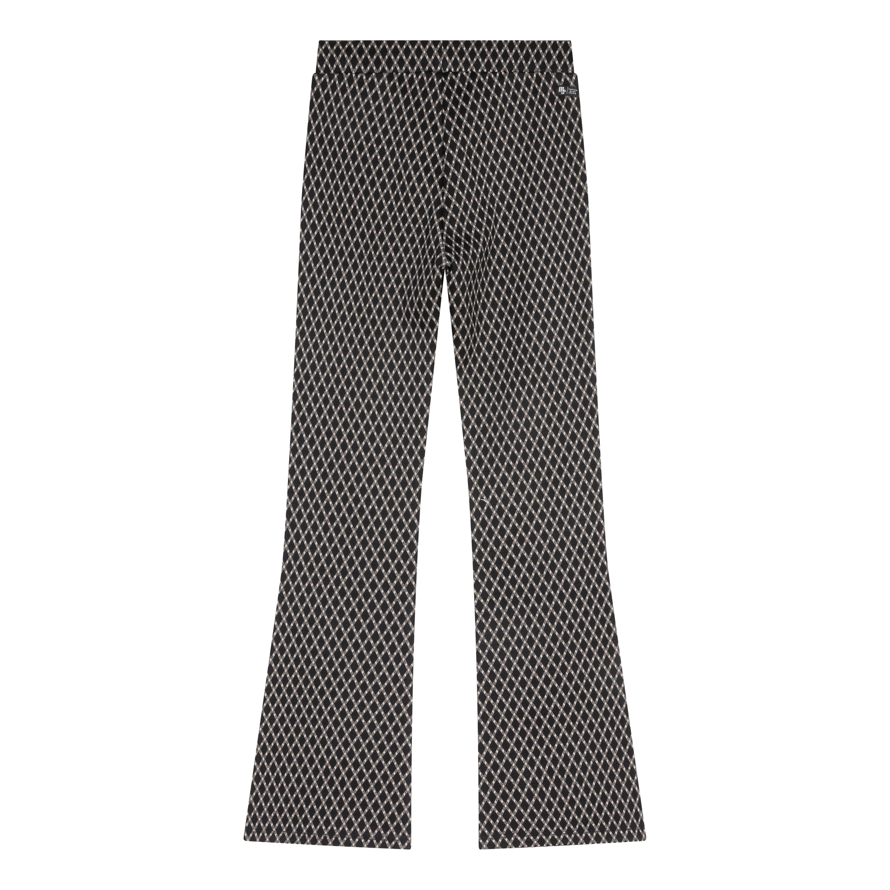 Indian Blue Jeans Flared Pants Diagonal Check