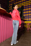 Indian Blue Jeans Loose Fit Sweater Backprint