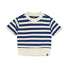 Indian Blue Jeans T-shirt Cropped Rib Striped