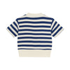 Indian Blue Jeans T-shirt Cropped Rib Striped