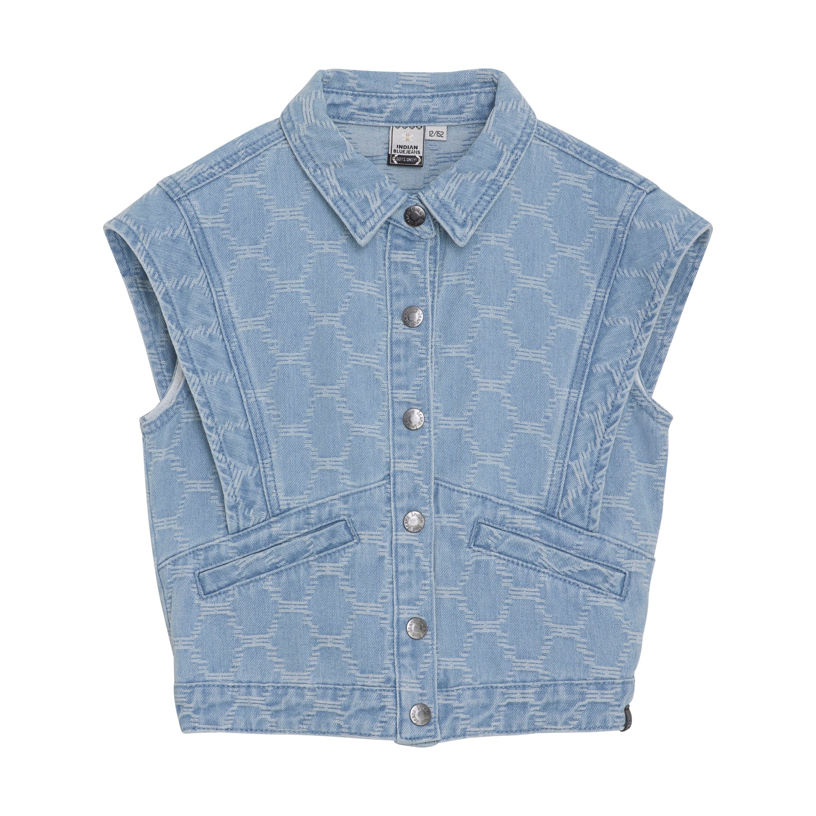 Indian Blue Jeans Sleeveless Fancy Denim Vest