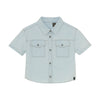 Indian Blue Jeans Bleached Cropped Denim Shirt