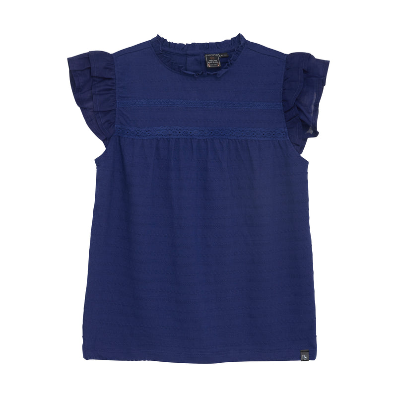 Indian Blue Jeans Shirt Ruffle