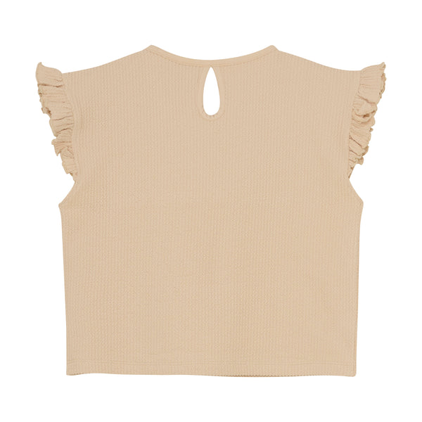 Indian Blue Jeans Ruffle Sleeve Cropped Top