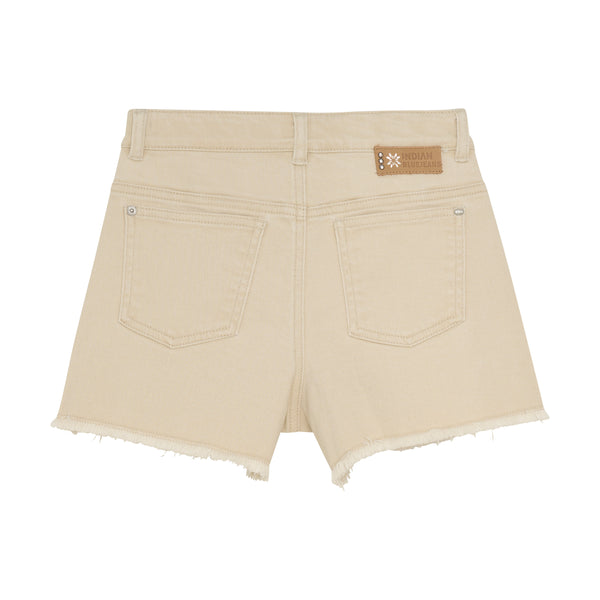 Indian Blue Jeans Wide Denim Shorts Sand
