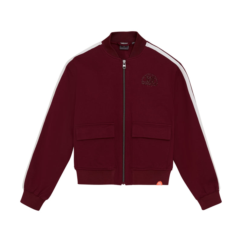 Meisjes Sporty Jacket van Indian Blue Jeans in de kleur Red Plum in maat 176.