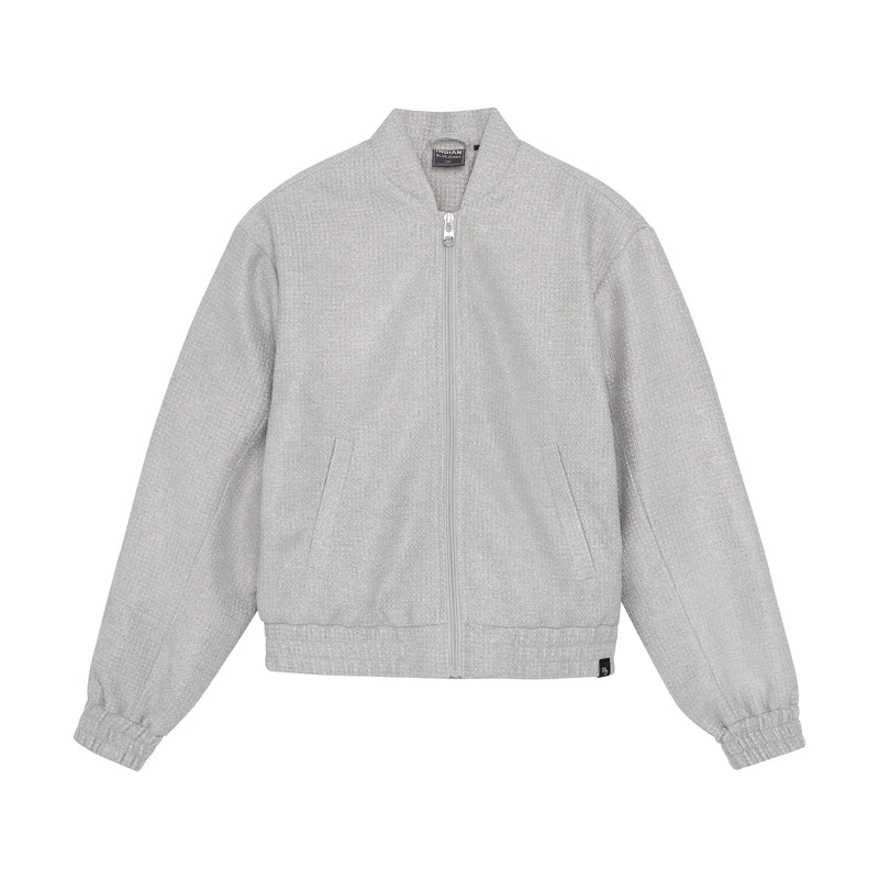 Meisjes Tweed Bomber  van Indian Blue Jeans in de kleur Silver in maat 176.