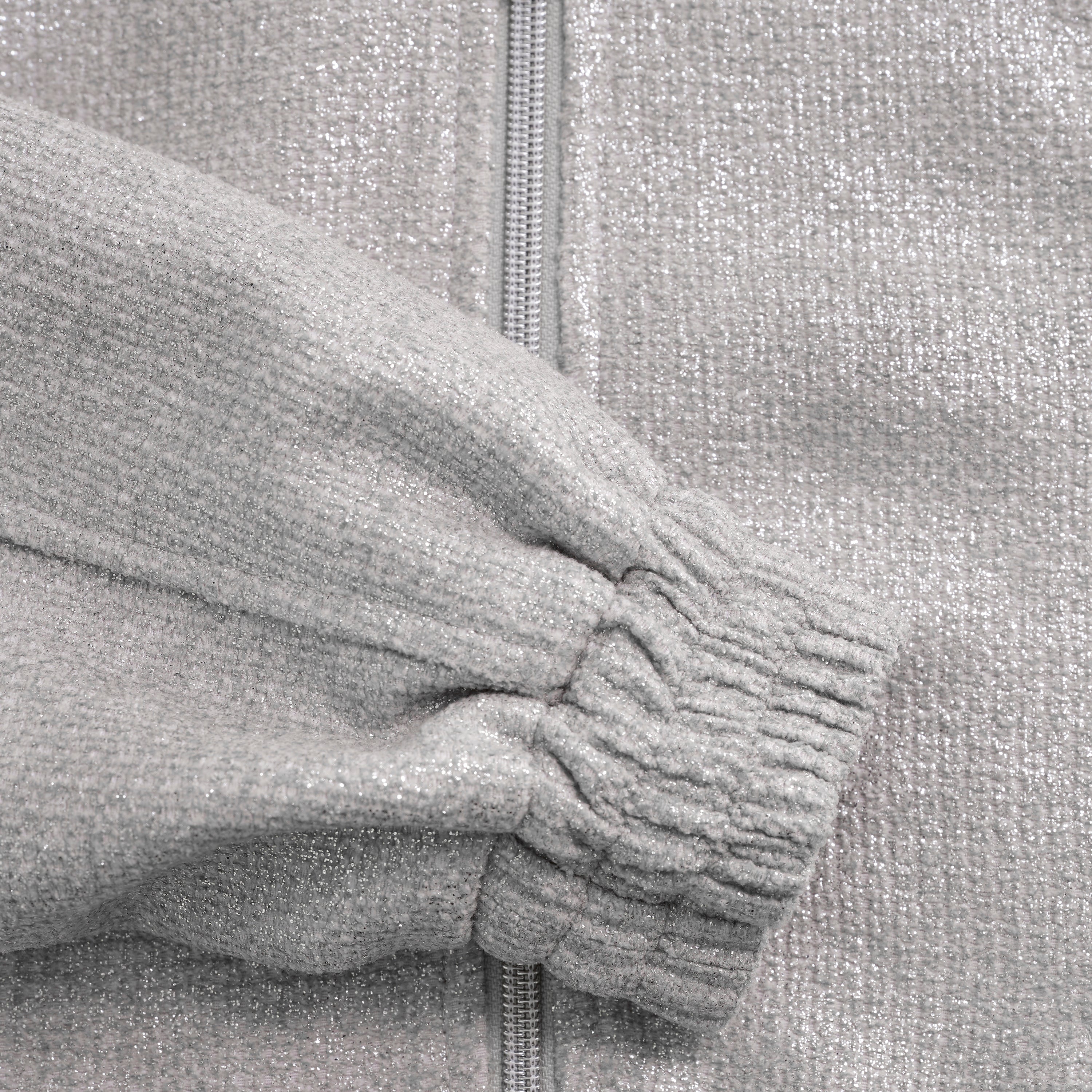 Meisjes Tweed Bomber  van Indian Blue Jeans in de kleur Silver in maat 176.