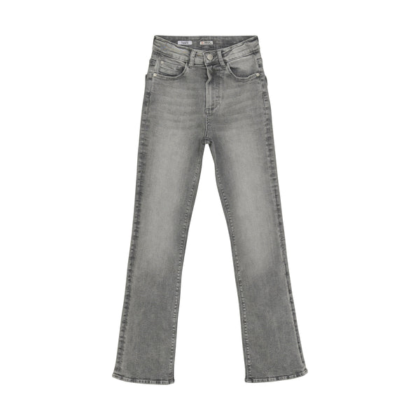 Meisjes Wide Staight Fit Grey  van Indian Blue Jeans in de kleur Light Grey Denim in maat 176.
