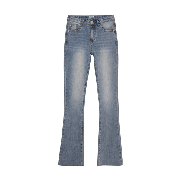Meisjes Flared Fit Medium Denim  van Indian Blue Jeans in de kleur Medium Denim in maat 176.