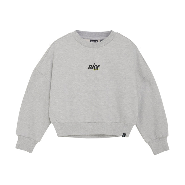 Meisjes Sweater Glitterprint van Indian Blue Jeans in de kleur Dove in maat 176.