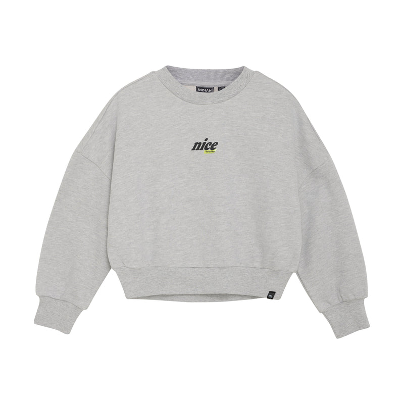 Meisjes Sweater Glitterprint van Indian Blue Jeans in de kleur Dove in maat 176.