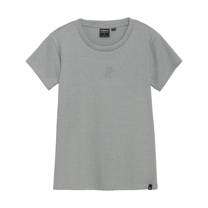 Meisjes T-shirt Metallic  van Indian Blue Jeans in de kleur Iceberg Green in maat 176.