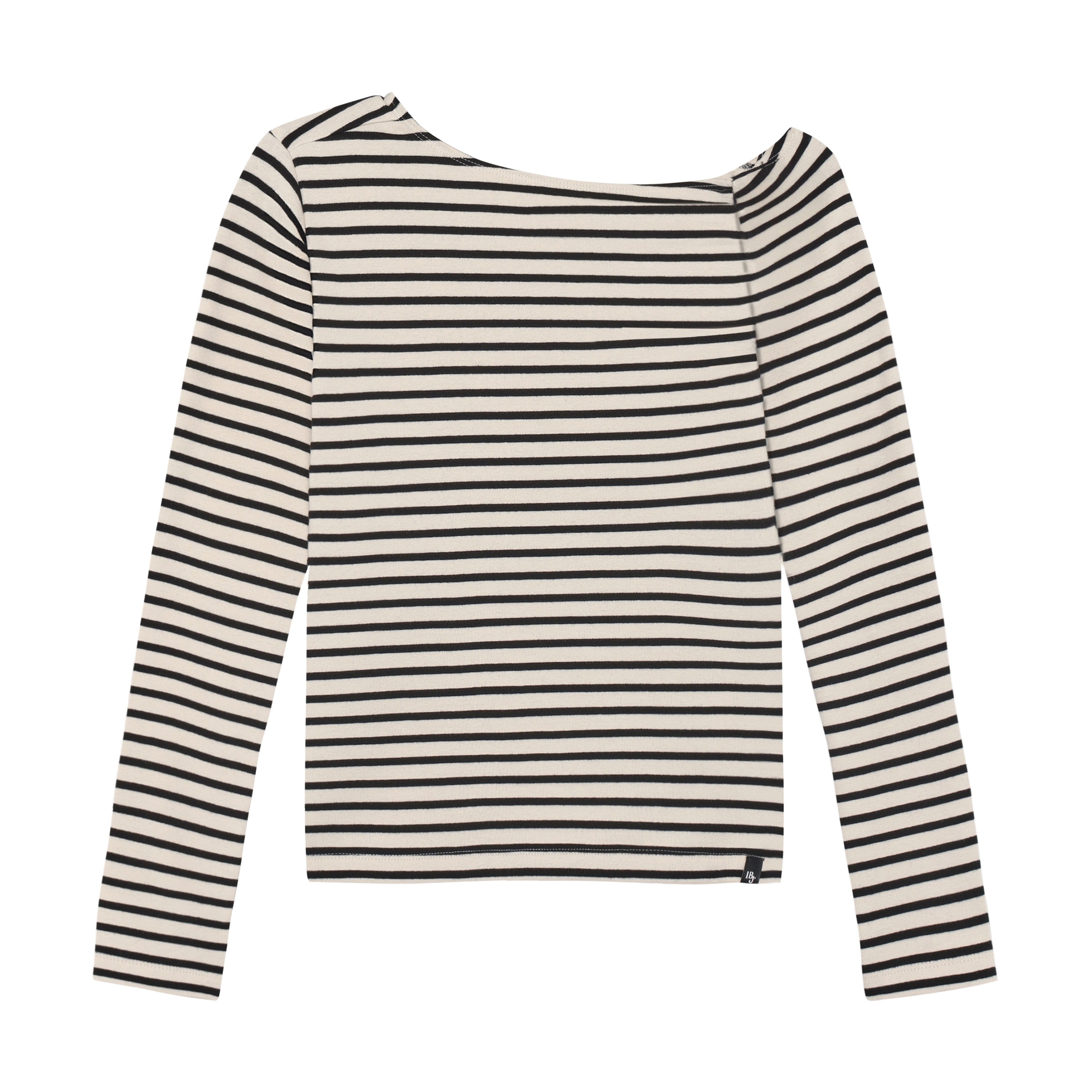 Meisjes Longsleeve Offshoulder Stripe van Indian Blue Jeans in de kleur Sandshell in maat 176.