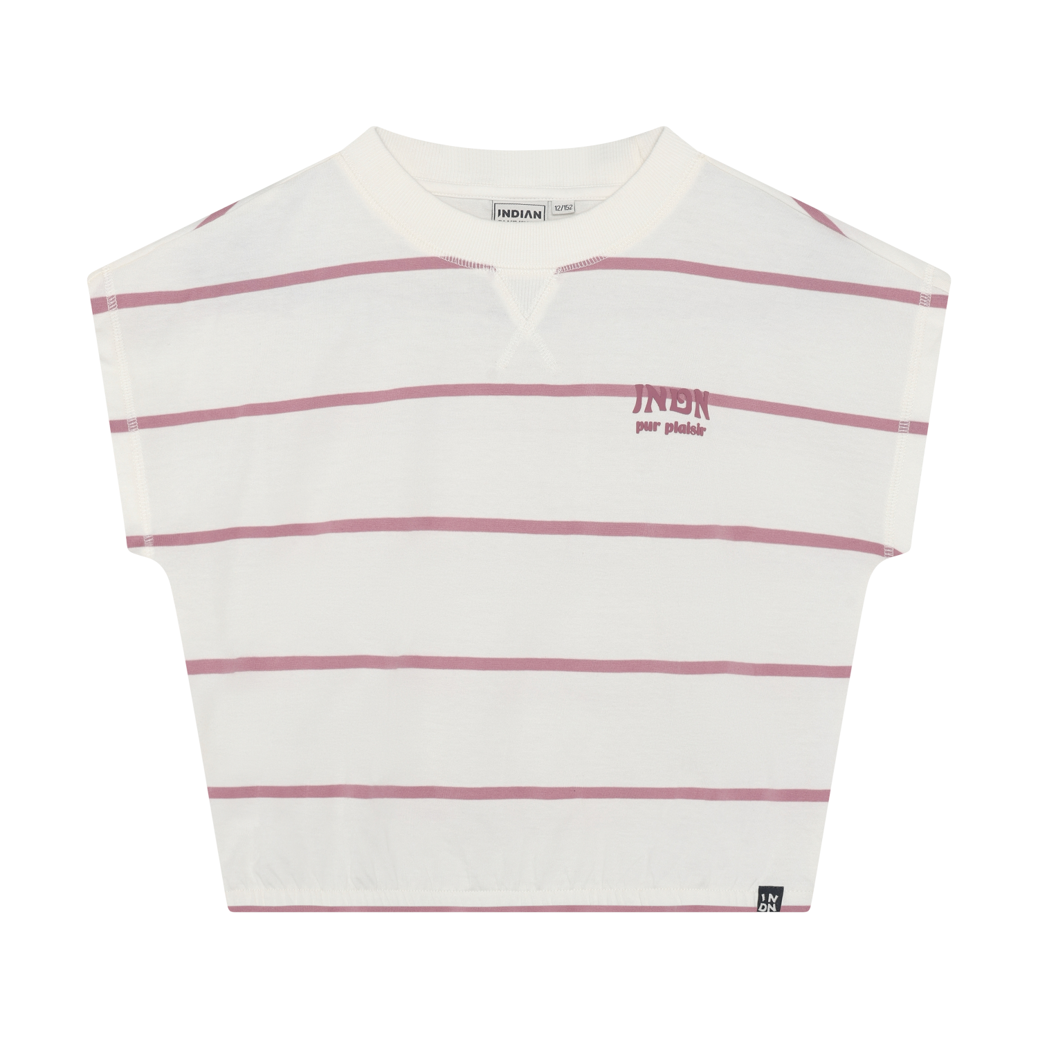 Indian Blue Jeans T-shirt Wide Cropped Stripe