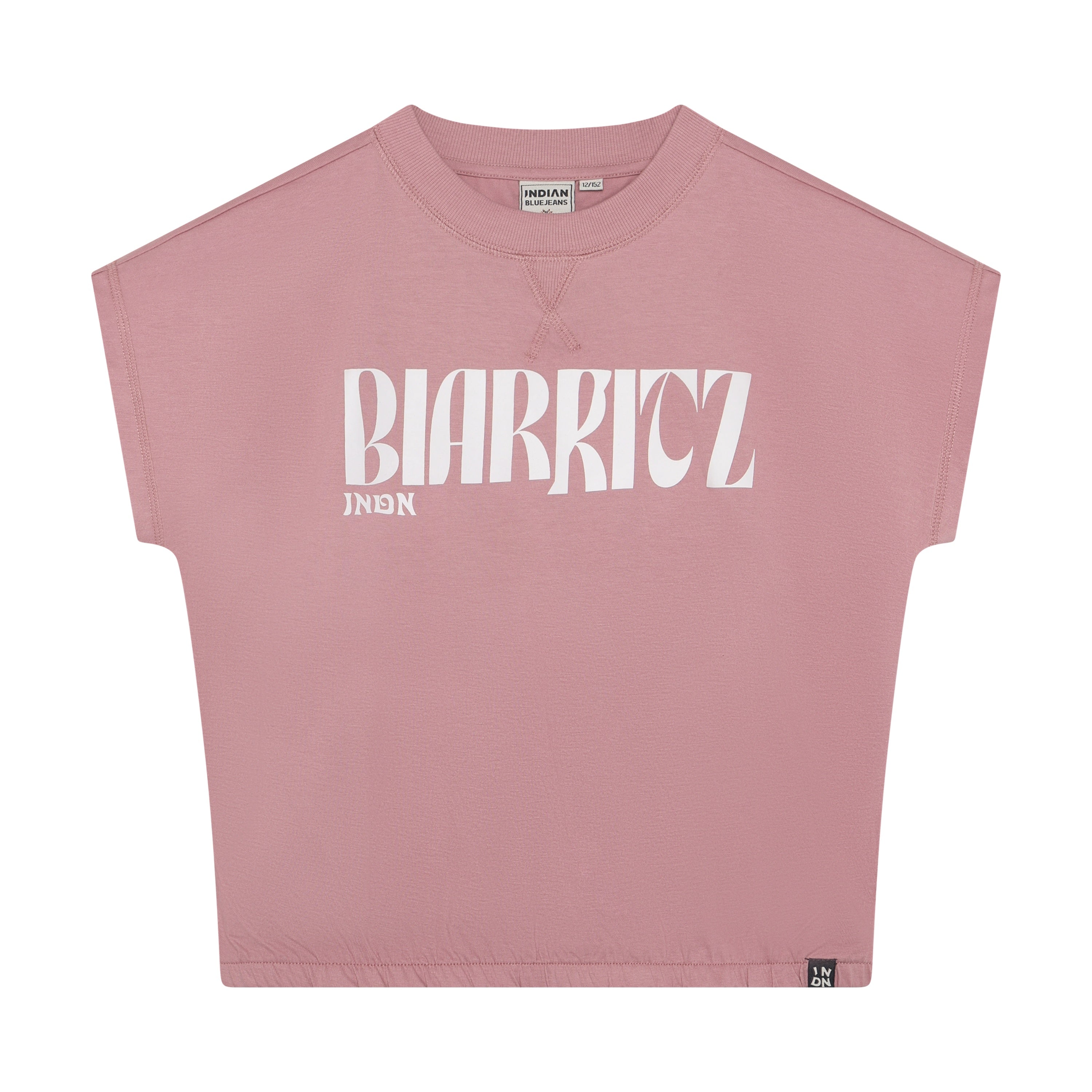 Meisjes T-shirt Wide Cropped  van Indian Blue Jeans in de kleur Lilas in maat 176.