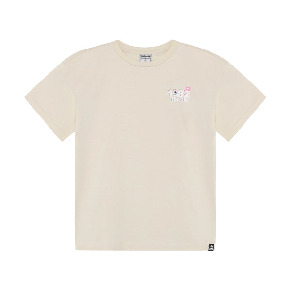 Meisjes T-shirt Festival  van Indian Blue Jeans in de kleur Sandshell in maat 176.