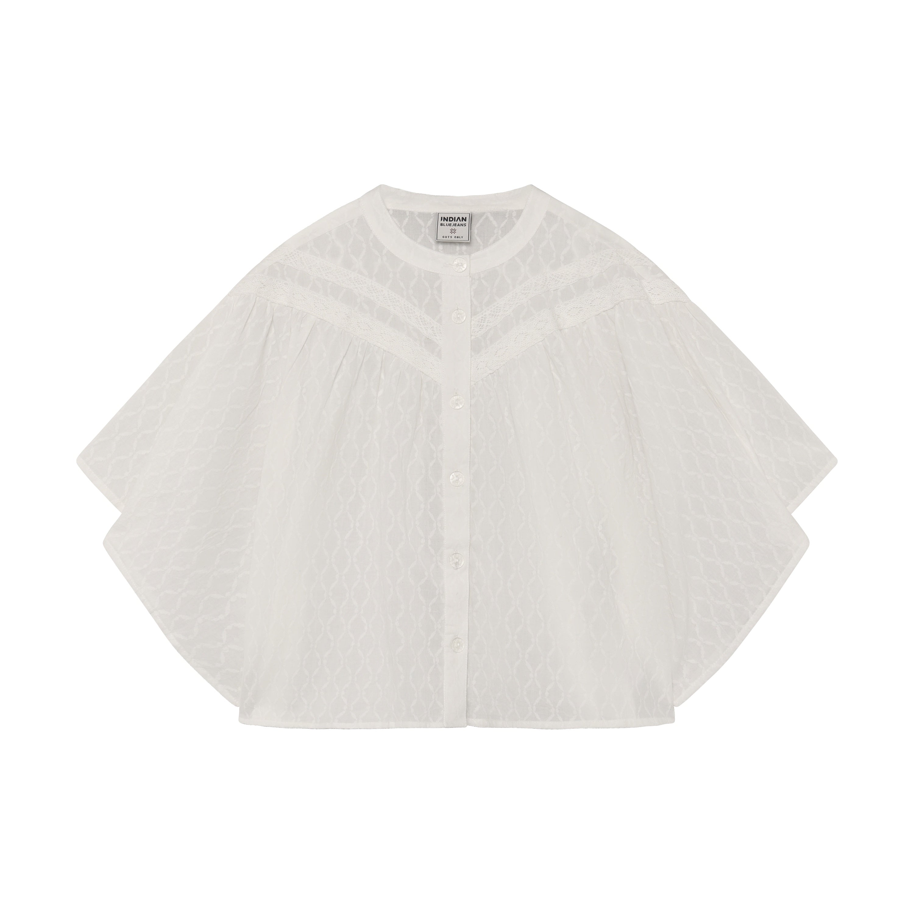 Meisjes Shirt Wide Sleeve van Indian Blue Jeans in de kleur Cloud in maat 176.