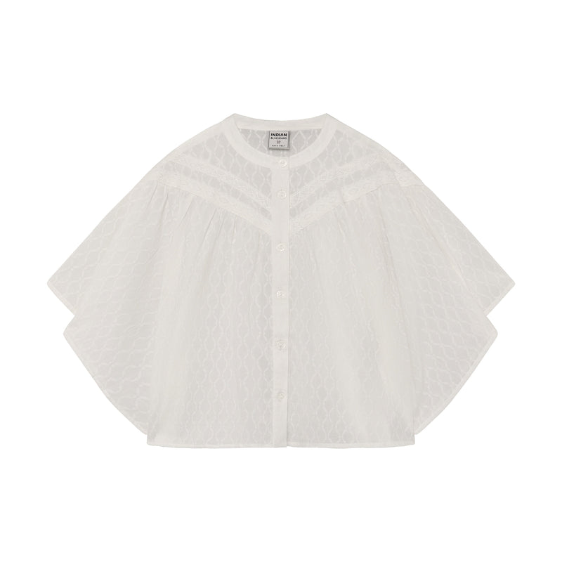 Meisjes Shirt Wide Sleeve van Indian Blue Jeans in de kleur Cloud in maat 176.