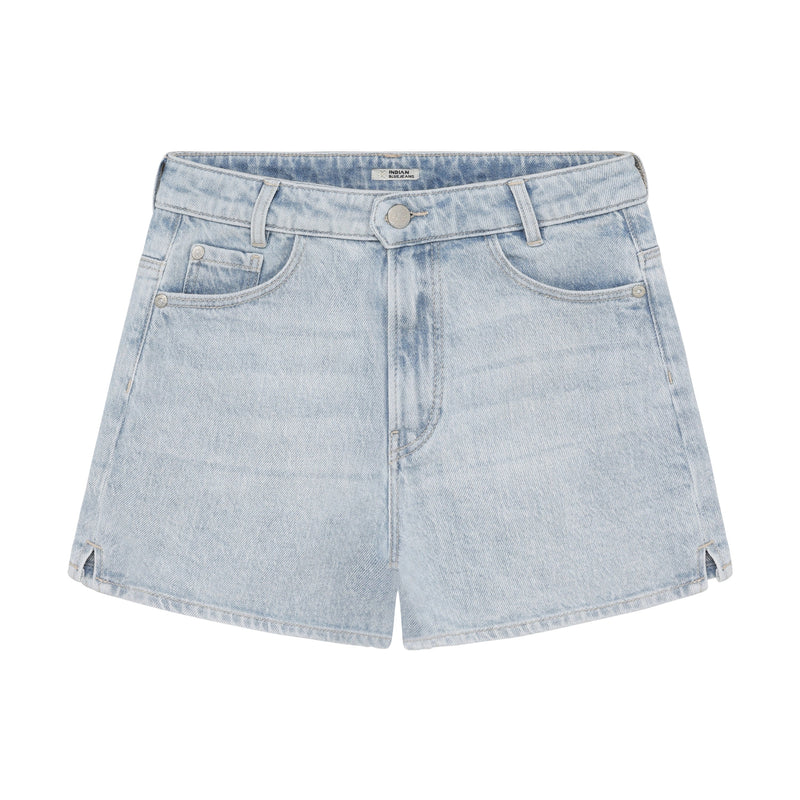 Meisjes Wide Denim Short Light van Indian Blue Jeans in de kleur Used Light Denim in maat 176.