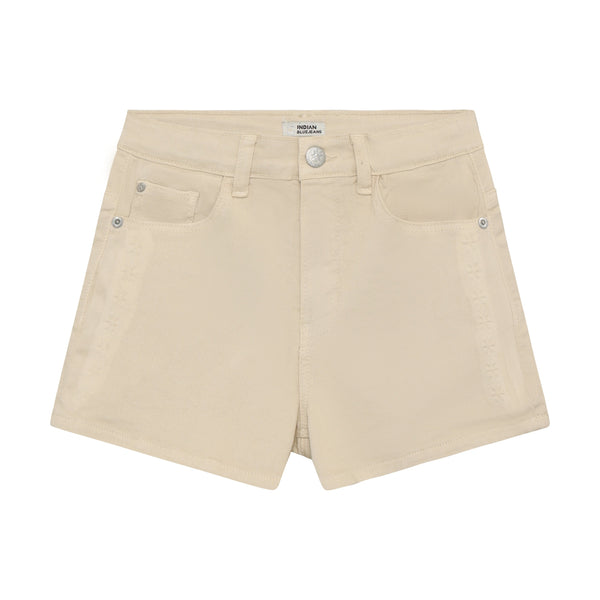 Meisjes Denim Short Loose Fit van Indian Blue Jeans in de kleur Sandshell in maat 176.