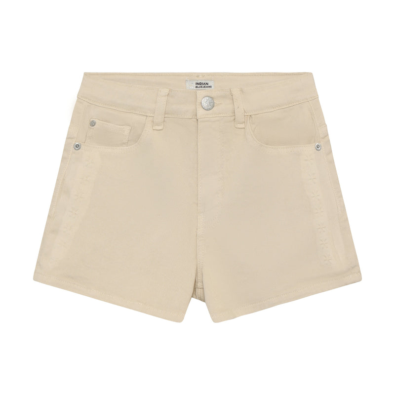 Meisjes Denim Short Loose Fit van Indian Blue Jeans in de kleur Sandshell in maat 176.