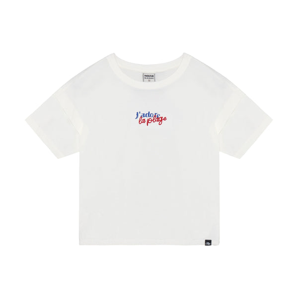 Meisjes T-shirt Plage van Indian Blue Jeans in de kleur Cloud in maat 176.