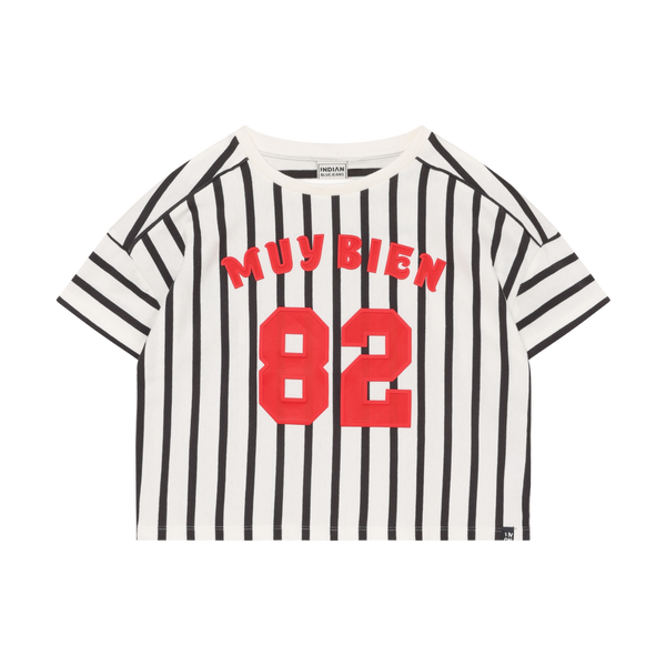 Indian Blue Jeans T-shirt Vertical Stripe